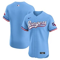 Men's Nike Light Blue Texas Rangers Alternate Elite Jersey