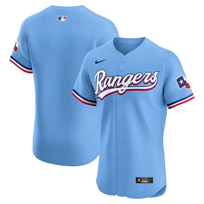 Men's Nike Light Blue Texas Rangers Alternate Elite Jersey
