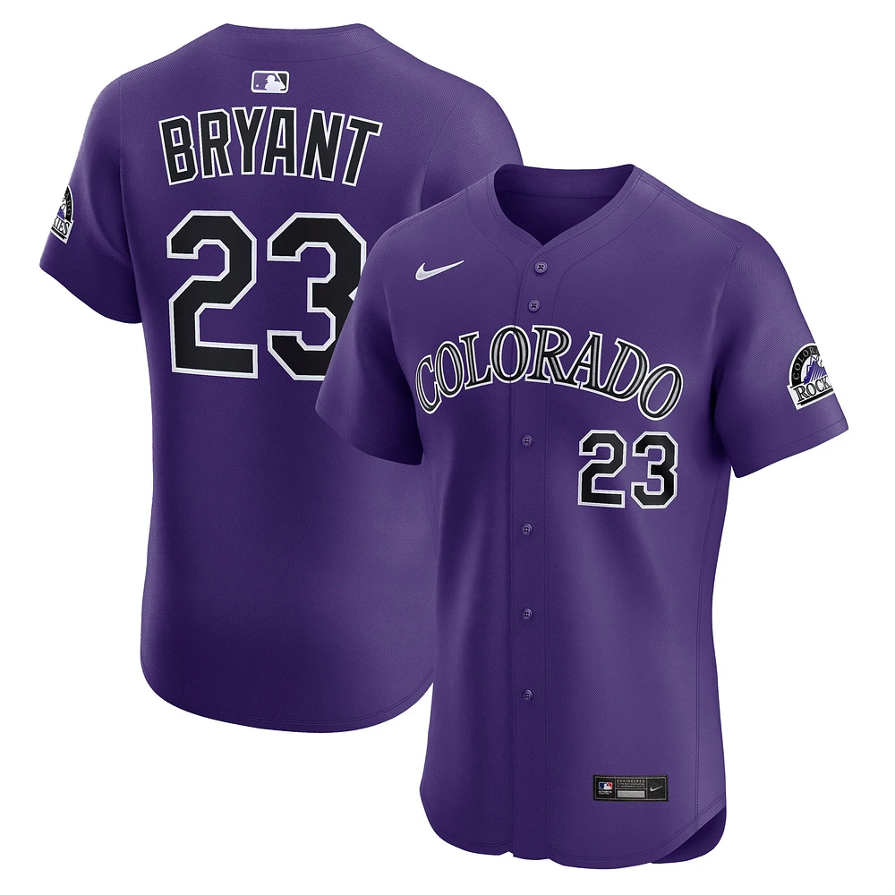 Men's Nike Kris Bryant Purple Colorado Rockies Alternate Elite Player Jersey