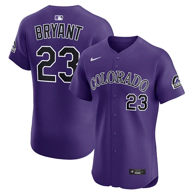 Men's Nike Kris Bryant Purple Colorado Rockies Alternate Elite Player Jersey