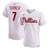 Men's Nike Trea Turner White Philadelphia Phillies Home Elite Jersey
