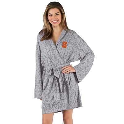 Women's Concepts Sport  Gray Syracuse Orange Frill Hacci Knit Robe