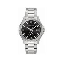 Men's Bulova Atlanta Braves Stainless Steel Classic Sport Watch