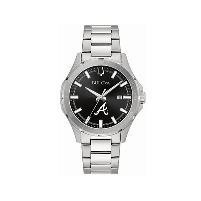 Men's Bulova Atlanta Braves Stainless Steel Classic Sport Watch