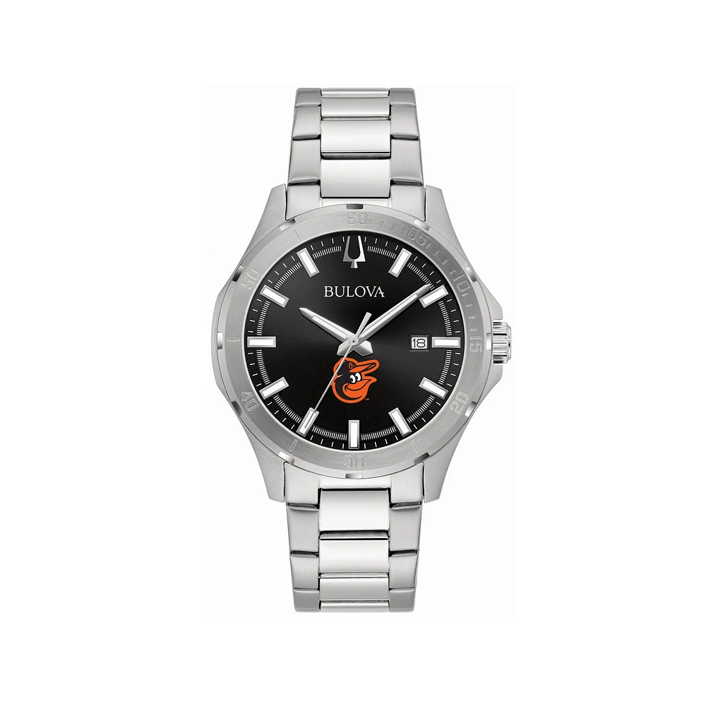 Men's Bulova Baltimore Orioles Stainless Steel Classic Sport Watch