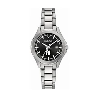 Women's Bulova New York Yankees Stainless Steel Classic Sport Watch