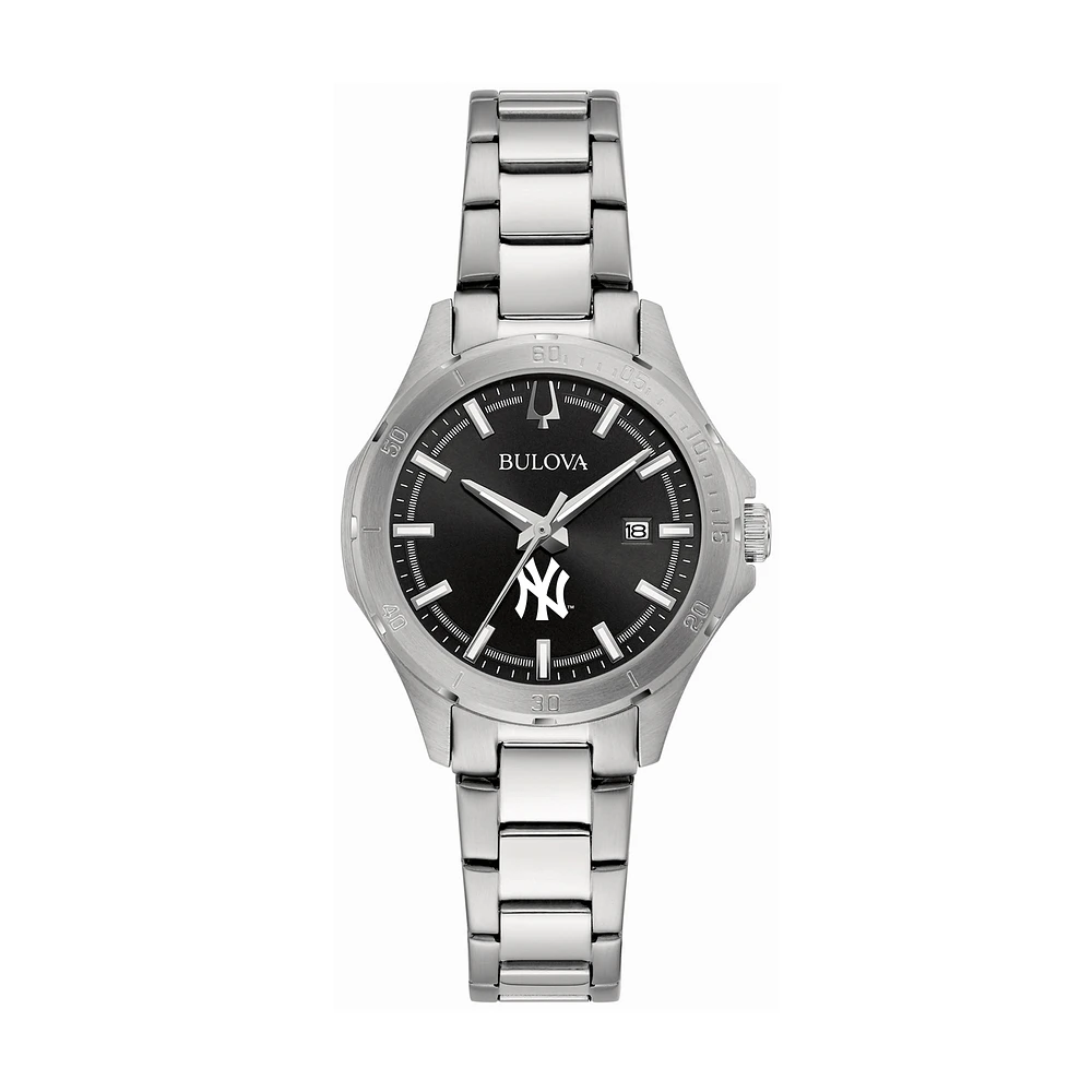Women's Bulova New York Yankees Stainless Steel Classic Sport Watch