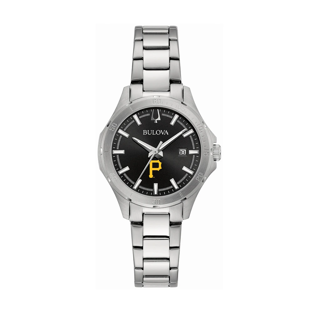 Women's Bulova Pittsburgh Pirates Stainless Steel Classic Sport Watch
