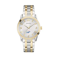 Men's Bulova Silver/Gold Los Angeles Dodgers Two-Tone Watch