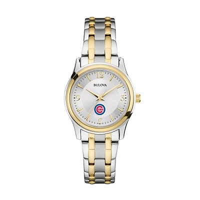 Women's Bulova Silver/Gold Chicago Cubs Two-Tone Watch