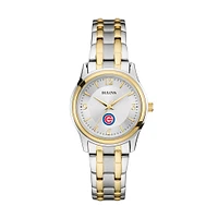Women's Bulova Silver/Gold Chicago Cubs Two-Tone Watch