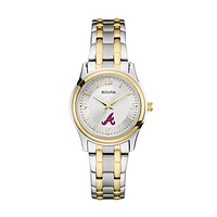Women's Bulova Silver/Gold Atlanta Braves Two-Tone Watch
