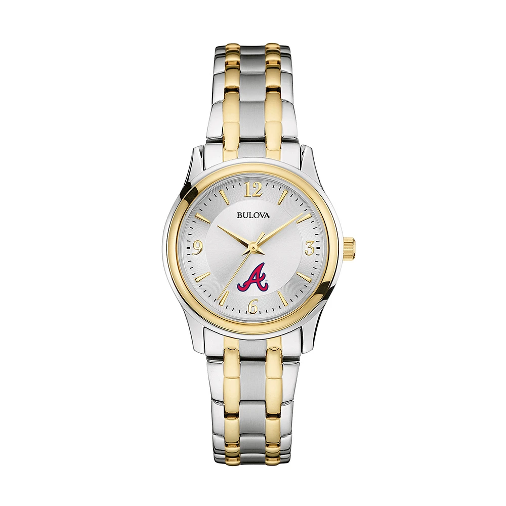Women's Bulova Silver/Gold Atlanta Braves Two-Tone Watch