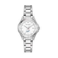 Women's Bulova Silver Los Angeles Dodgers Stainless Steel Classic Sport Watch