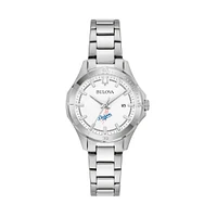 Women's Bulova Silver Los Angeles Dodgers Stainless Steel Classic Sport Watch
