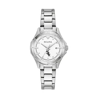 Women's Bulova Silver Chicago White Sox Stainless Steel Classic Sport Watch