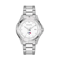 Men's Bulova Silver Toronto Blue Jays Stainless Steel Classic Sport Watch