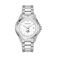Men's Bulova Silver Toronto Blue Jays Stainless Steel Classic Sport Watch