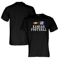 Unisex Blue 84 Black Kansas Jayhawks Blackout T-Shirt