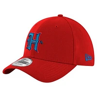 Men's New Era  Red Houston Texans Throwback Crawl Standard 39THIRTY Flex Hat