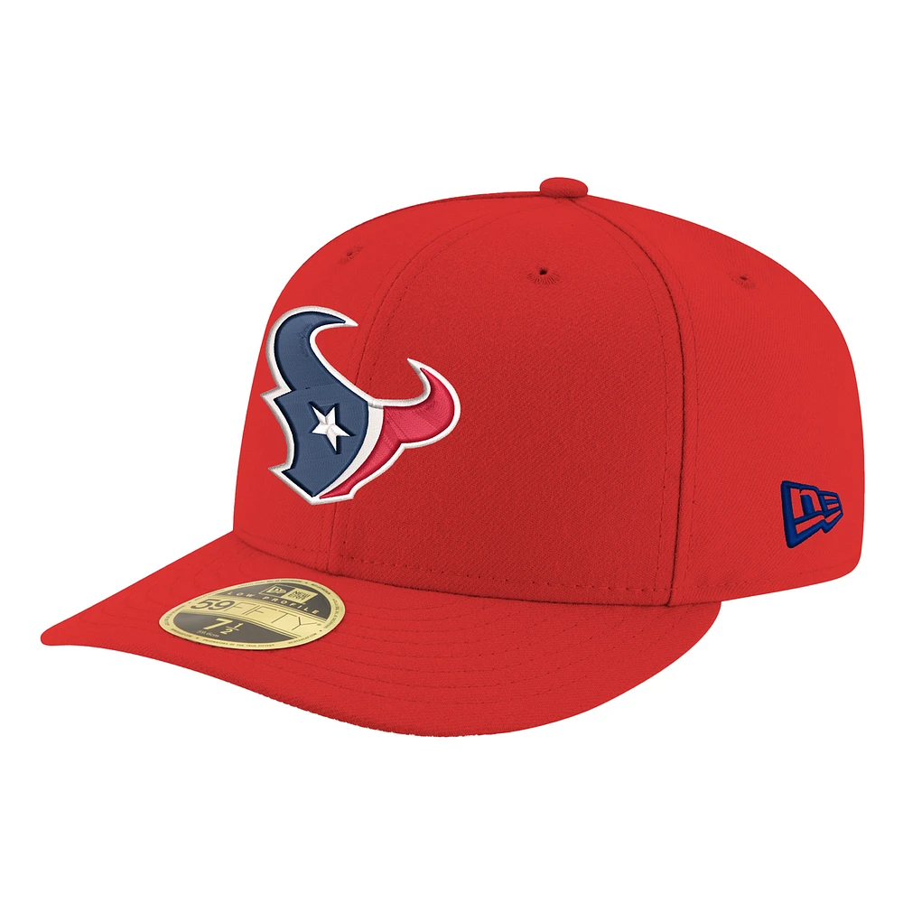 Men's New Era  Red Houston Texans Omaha Low Profile 59FIFTY Fitted Hat