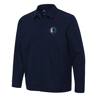 Men's Antigua  Navy Dallas Mavericks Pivot Full-Zip Jacket