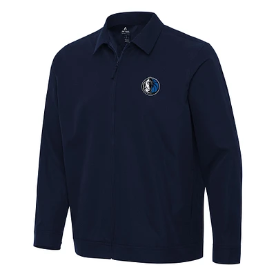 Men's Antigua  Navy Dallas Mavericks Pivot Full-Zip Jacket