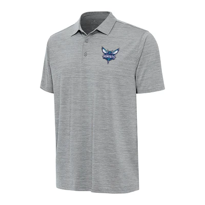 Men's Antigua Heather Charlotte Hornets Layout Polo