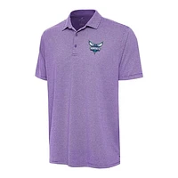 Men's Antigua  Heather Purple Charlotte Hornets Scheme Polo