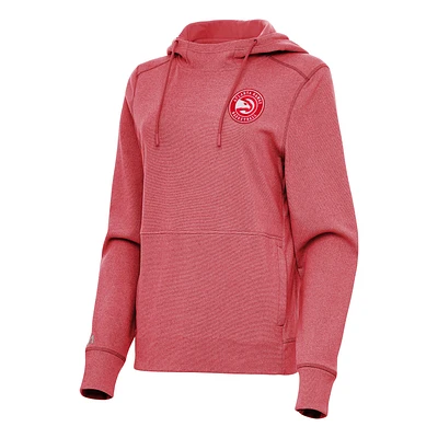 Women's Antigua Heather Atlanta Hawks Justice Pullover Hoodie