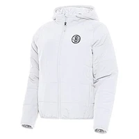 Women's Antigua Brooklyn Nets Universe Full-Zip Puffer Jacket