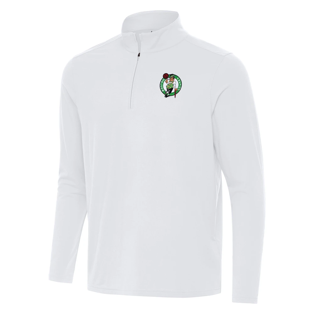 Men's Antigua Boston Celtics Intent Quarter-Zip Top