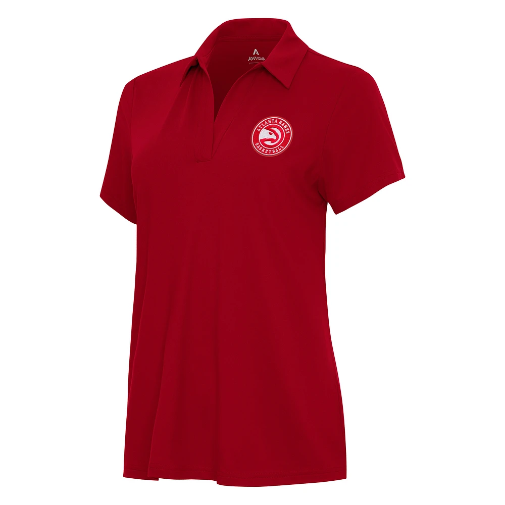 Women's Antigua Red Atlanta Hawks Era Polo