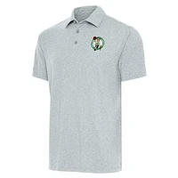 Men's Antigua  Heather Gray Boston Celtics Big & Tall Par 3 Polo