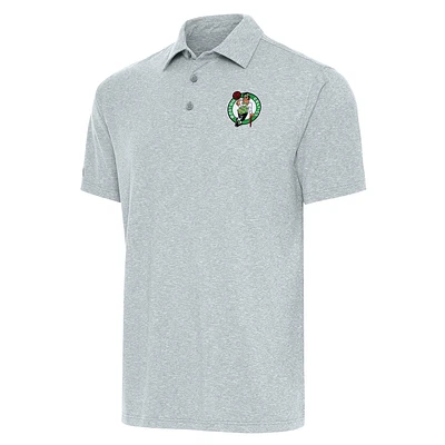Men's Antigua  Heather Gray Boston Celtics Big & Tall Par 3 Polo