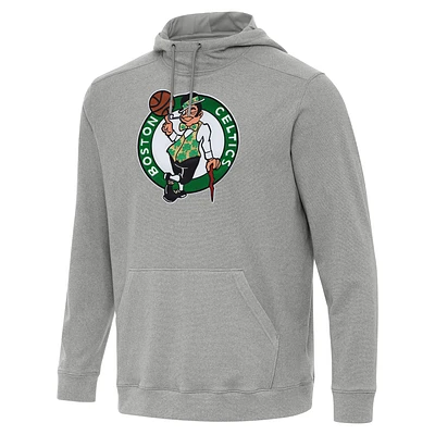 Men's Antigua Heather Boston Celtics Cloud Pullover Hoodie