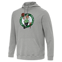 Men's Antigua Heather Boston Celtics Cloud Pullover Hoodie