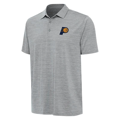 Men's Antigua  Heather Gray Indiana Pacers Layout Polo