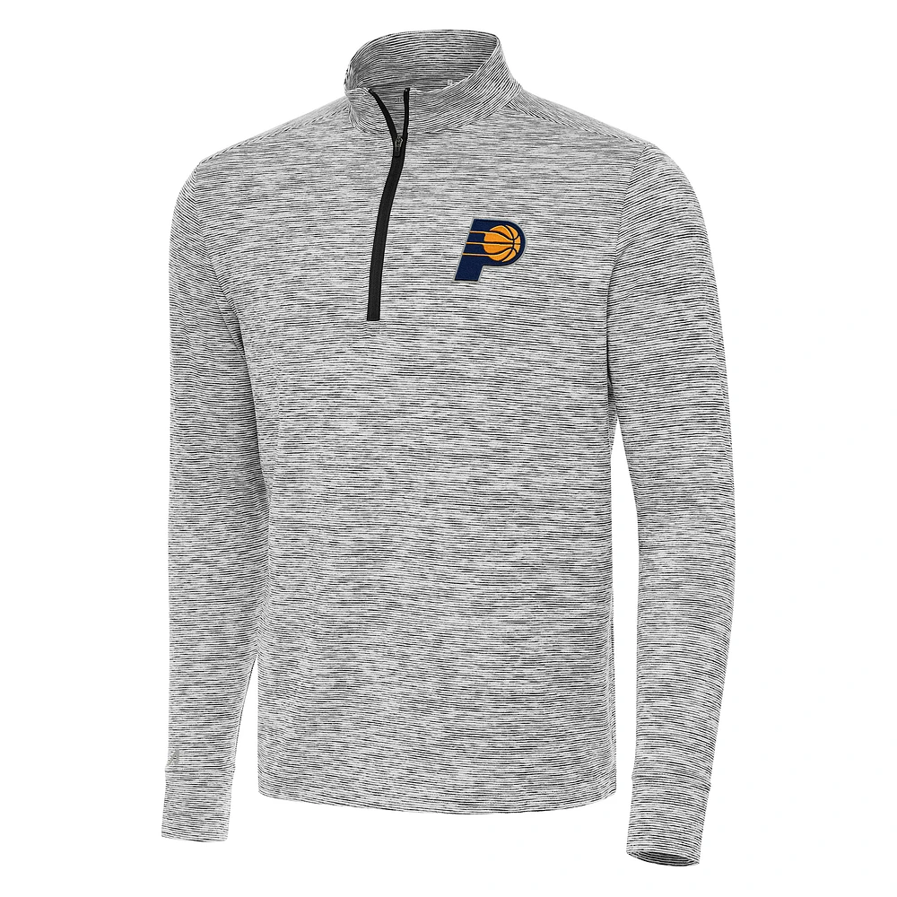 Men's Antigua Black Indiana Pacers Cause Quarter-Zip Top