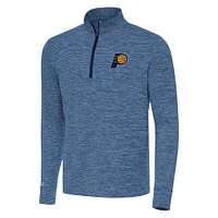 Men's Antigua Heather Navy Indiana Pacers Cause Quarter-Zip Top