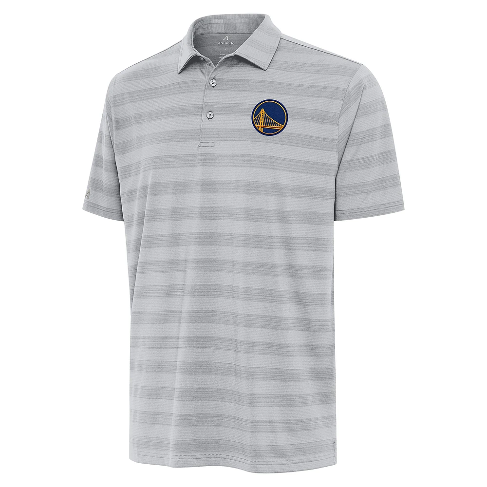 Men's Antigua Gray Golden State Warriors Tunnel Polo