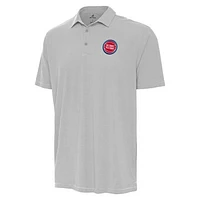 Men's Antigua Gray Detroit Pistons Twine Polo