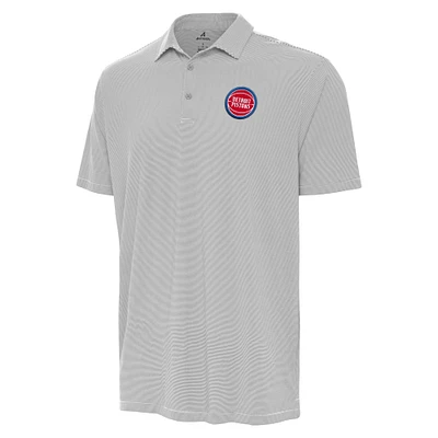 Men's Antigua Gray Detroit Pistons Twine Polo