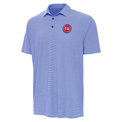 Men's Antigua Blue Detroit Pistons Twine Polo
