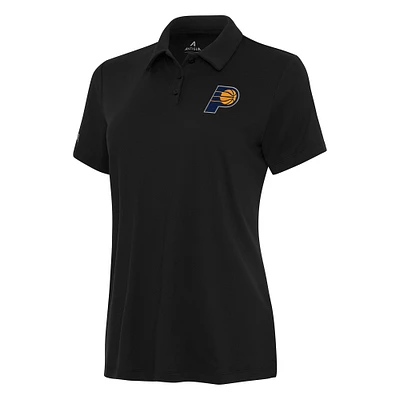 Women's Antigua Black Indiana Pacers Reprocess Polo