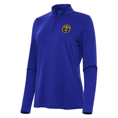 Women's Antigua Denver Nuggets Reprocess Quarter-Zip Top