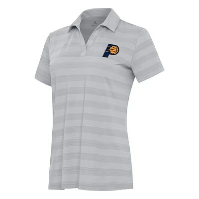 Women's Antigua Gray Indiana Pacers Tunnel Polo