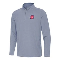 Men's Antigua  Navy Detroit Pistons Twine Quarter-Zip Top