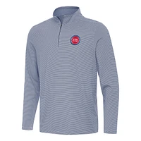 Men's Antigua  Navy Detroit Pistons Twine Quarter-Zip Top