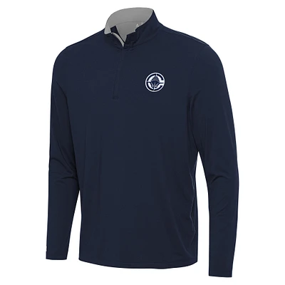 Men's Antigua Navy/ LA Clippers Content Quarter-Zip Top